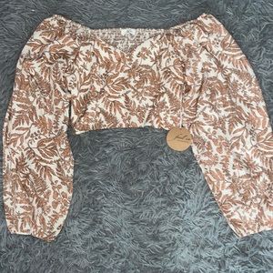 sinched long sleeve cropped top